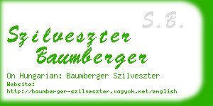 szilveszter baumberger business card